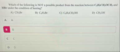 Solved Which of the following is NOT a possible product from | Chegg.com