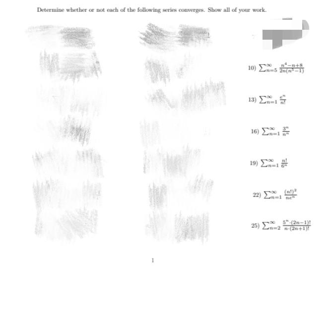 Solved Determine whether or not each of the following series | Chegg.com