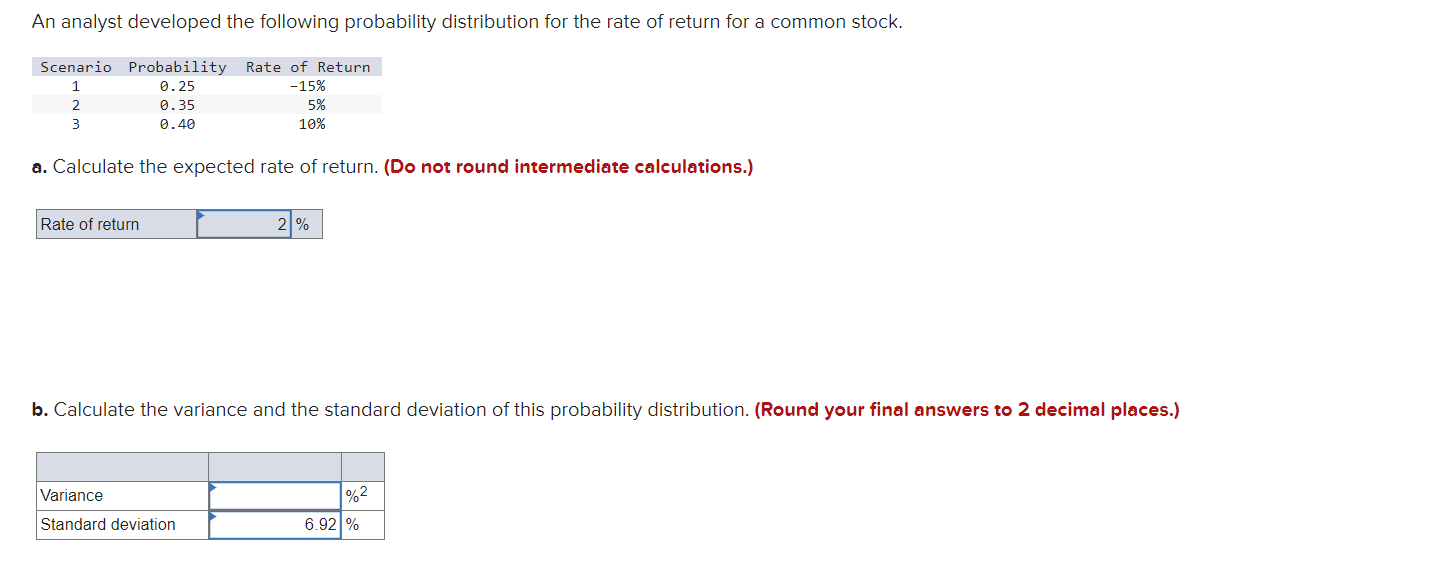 Solved An analyst developed the following probability | Chegg.com