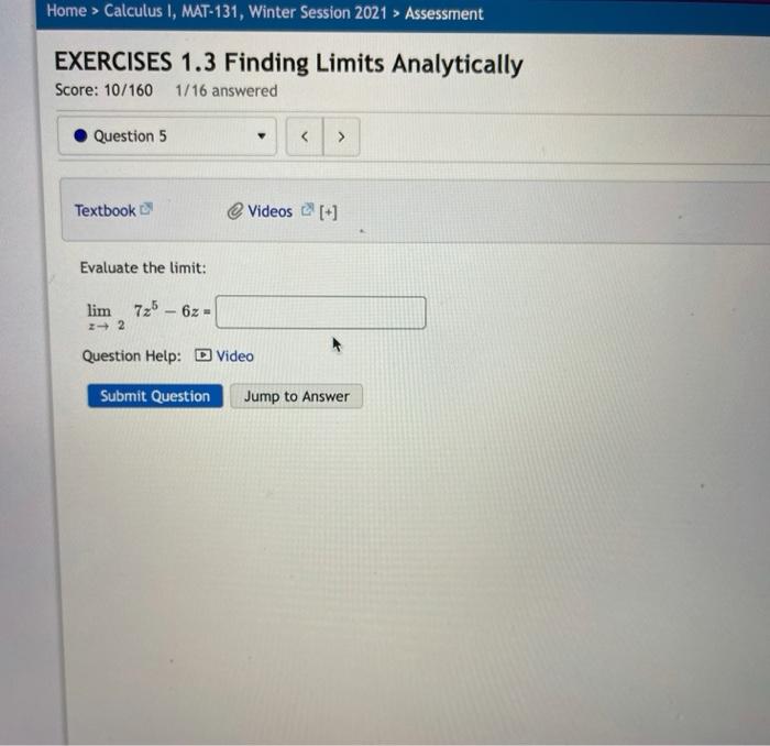 Solved Home > Calculus I, MAT-131, Winter Session 2021 » | Chegg.com