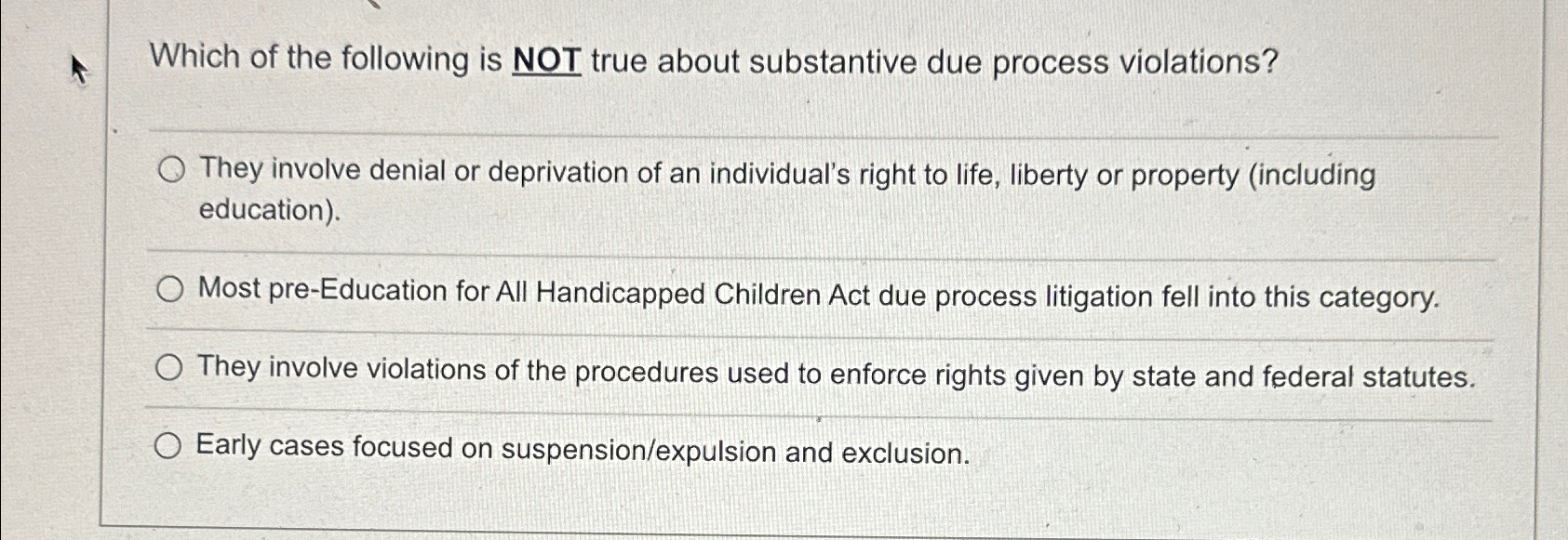 Solved Which of the following is NOT true about substantive 