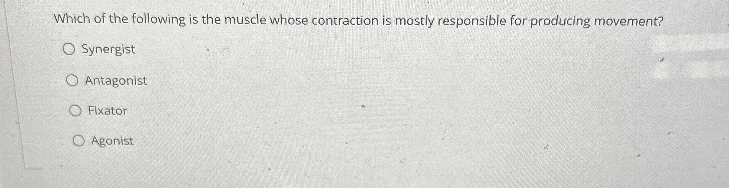 Solved Which of the following is the muscle whose | Chegg.com