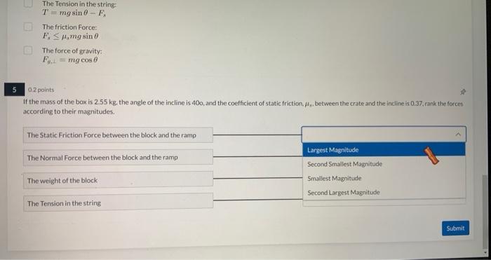 Solved A Block Is Held At Rest On An Incline By A Rope That | Chegg.com