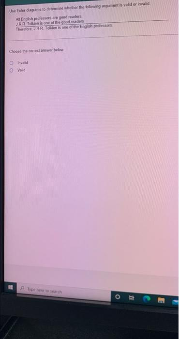 Solved Use Euler diagrams to determine whether the following | Chegg.com