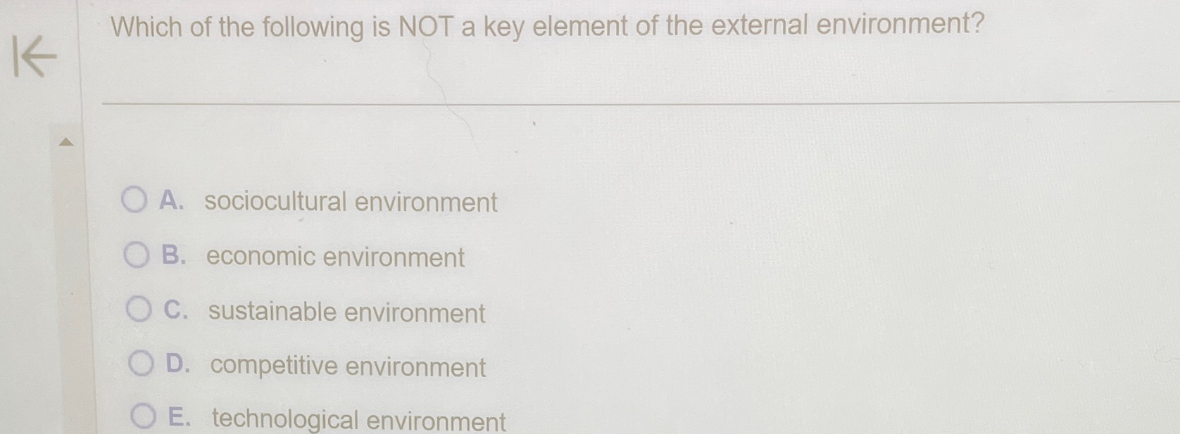 Solved Which of the following is NOT a key element of the | Chegg.com