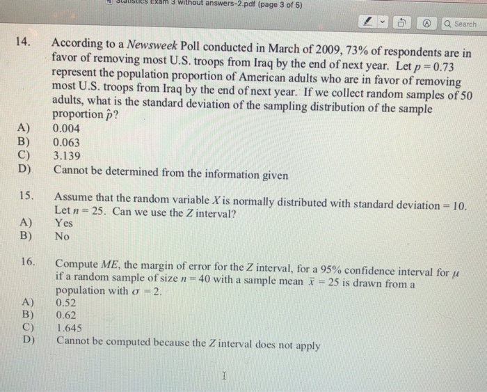 Solved 2 Search Find the sampling error: A = -5, x=-2.5, n