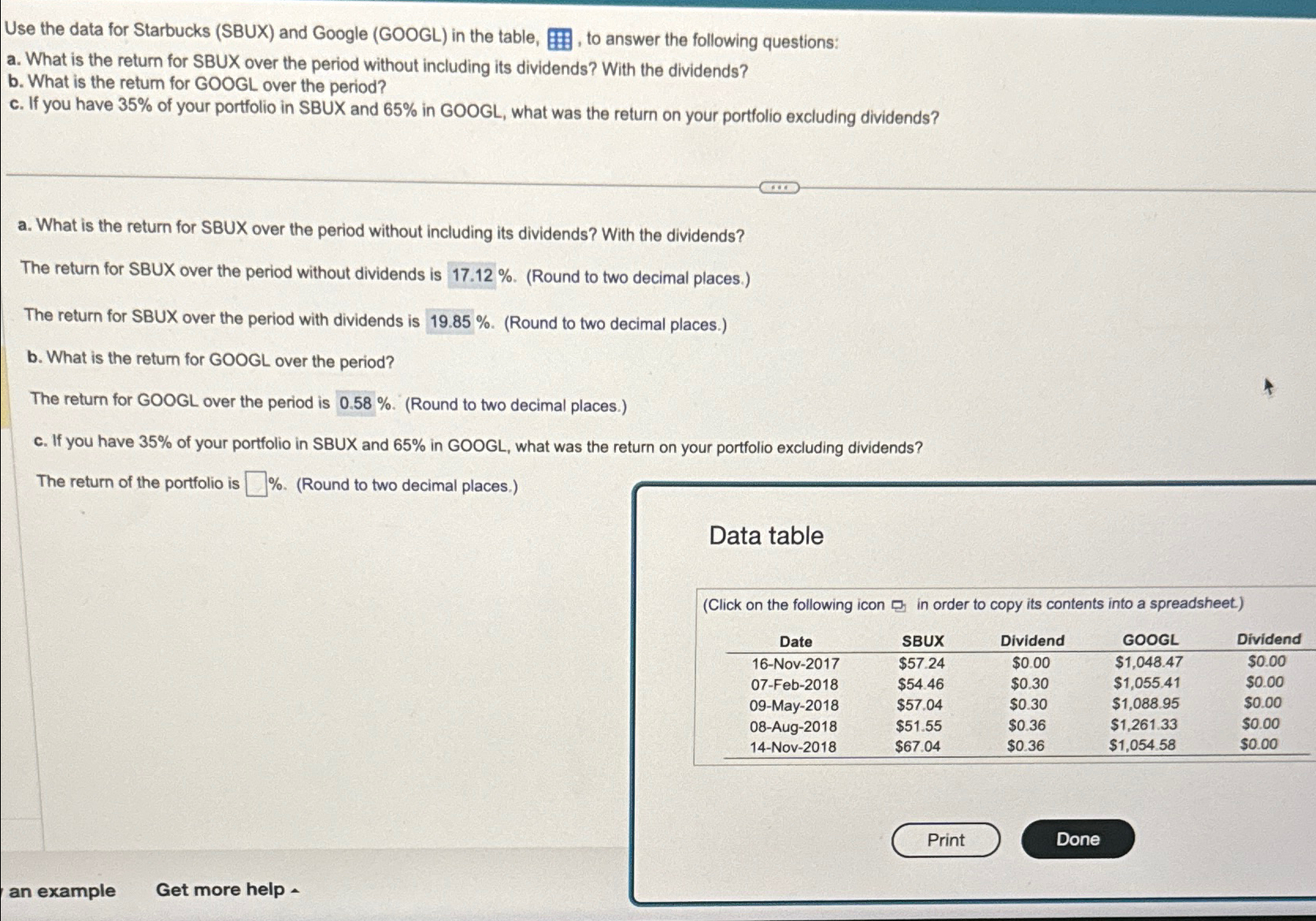 Solved I'm not sure what im doing wrong with part c. | Chegg.com