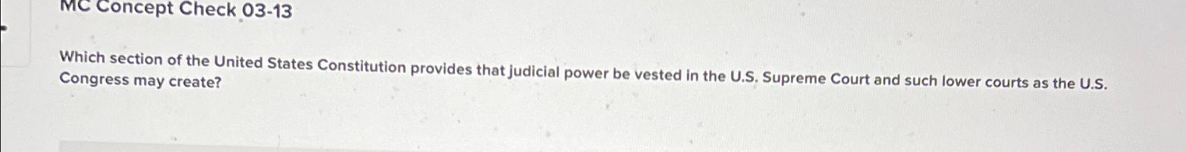 Power vested outlet in the courts