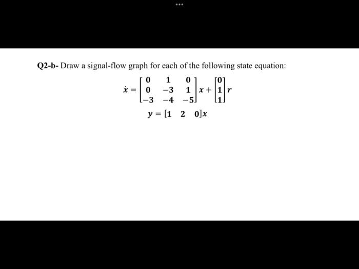 Solved Q2-b- Draw a signal-flow graph for each of the | Chegg.com