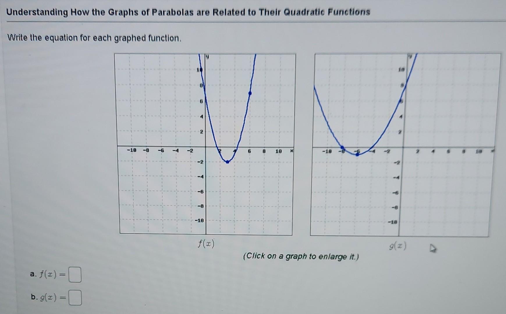 Solved Write the equation for each graphed function. (Click | Chegg.com