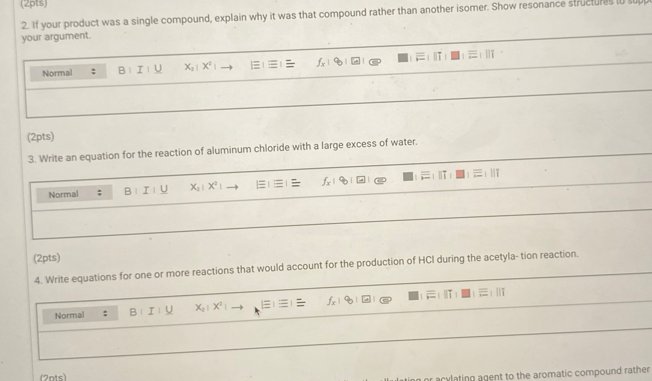 If your product was a single compound, explain why it | Chegg.com