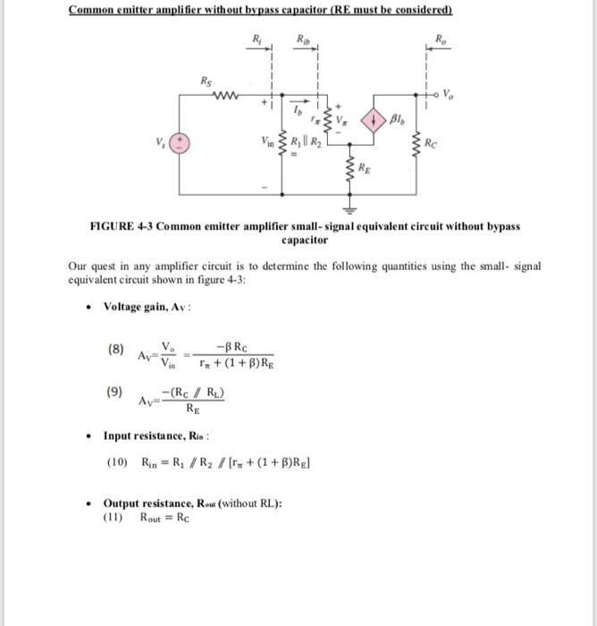 Solved Common Emitter Amplifier Part 1 Objectives Leam how Chegg