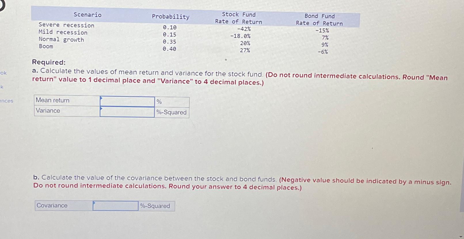 solved-table-scenario-probability-table-stock-chegg