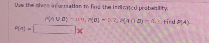 Solved Use the given information to find the indicated | Chegg.com