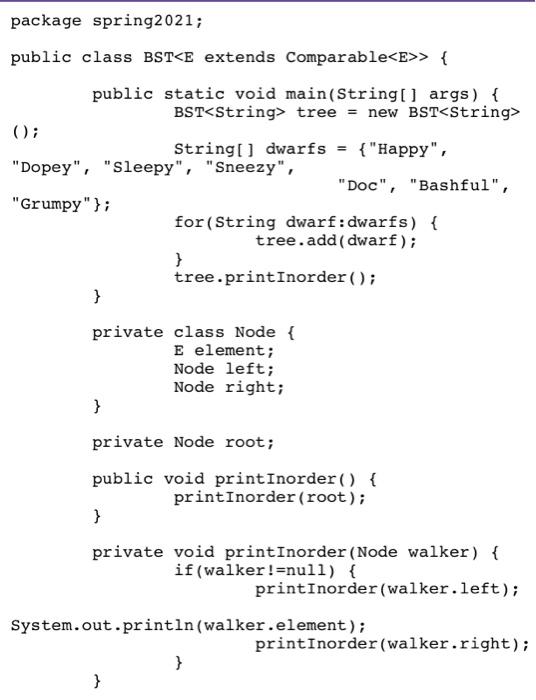 Solved Problem 1: Add a contains method to the class that | Chegg.com