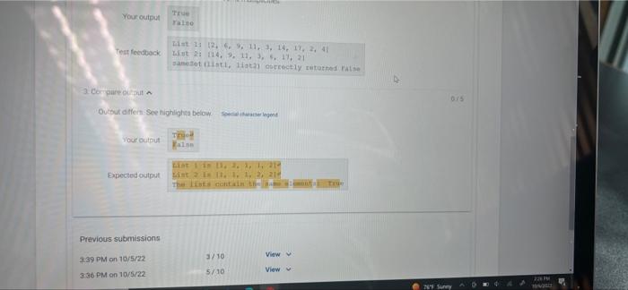 Solved Write A Program That Checks Whether Two Lists Have Chegg Com