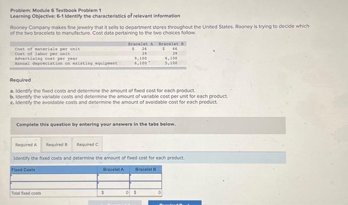 Solved Problem: Module 6 Textbook Problem 1 Learning | Chegg.com