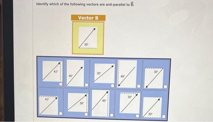 Solved Identify Which Of The Following Vectors Are Parallel | Chegg.com