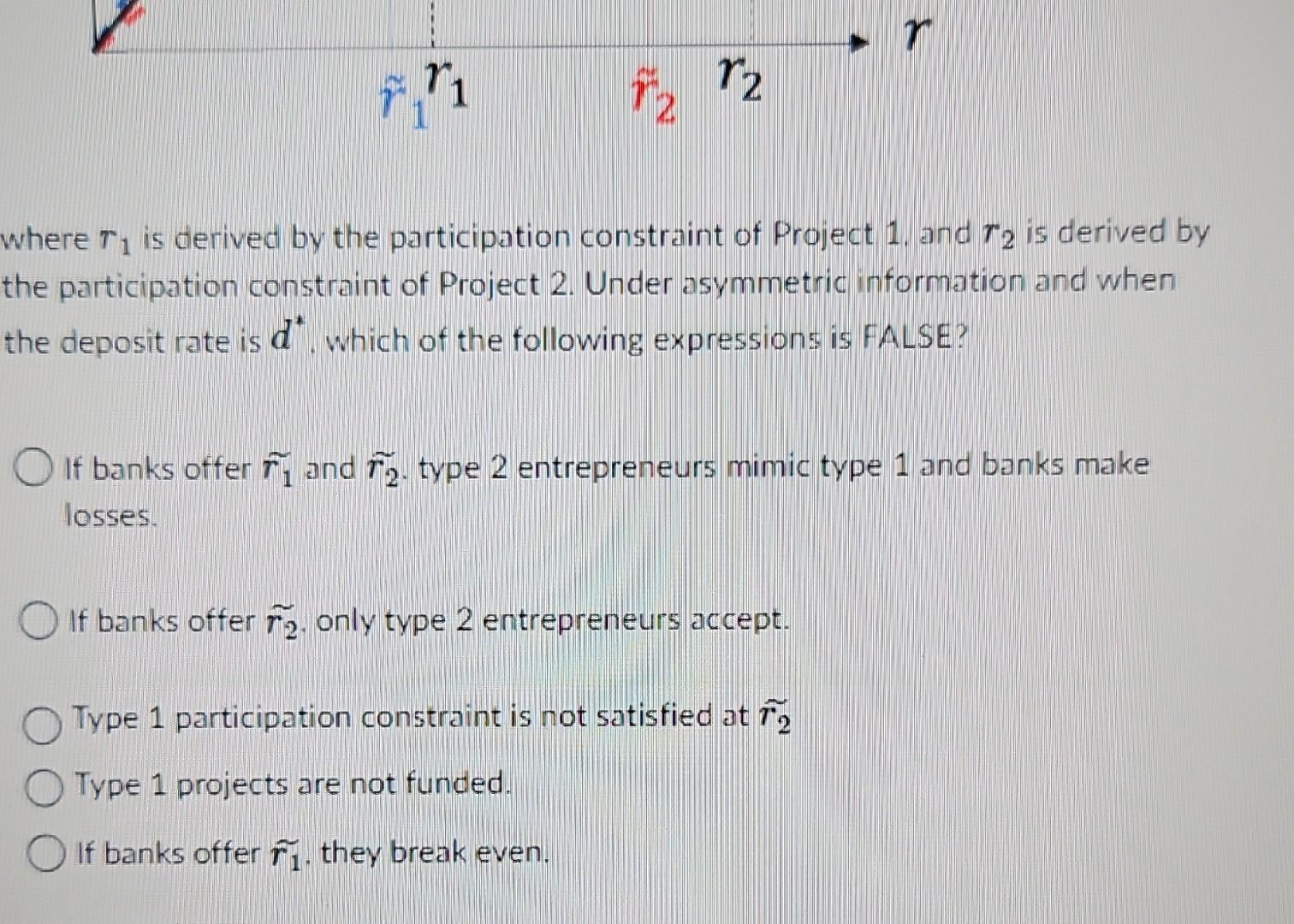 Consider the selection problem with two projects | Chegg.com