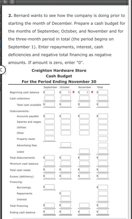 Solved Cash Budget, Pro Forma Balance Sheet Bernard | Chegg.com