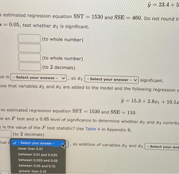Solved In a regression analysis involving 26 observations, | Chegg.com