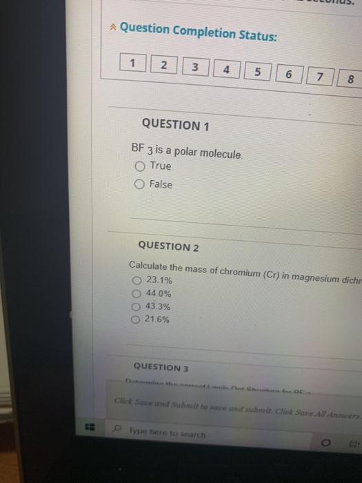 Solved A Question Completion Status: 1 2 3 4 5 6 7 co | Chegg.com