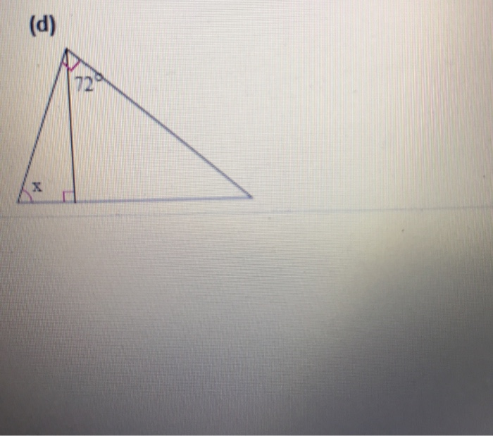Solved (d) Find the measure of x in figured | Chegg.com