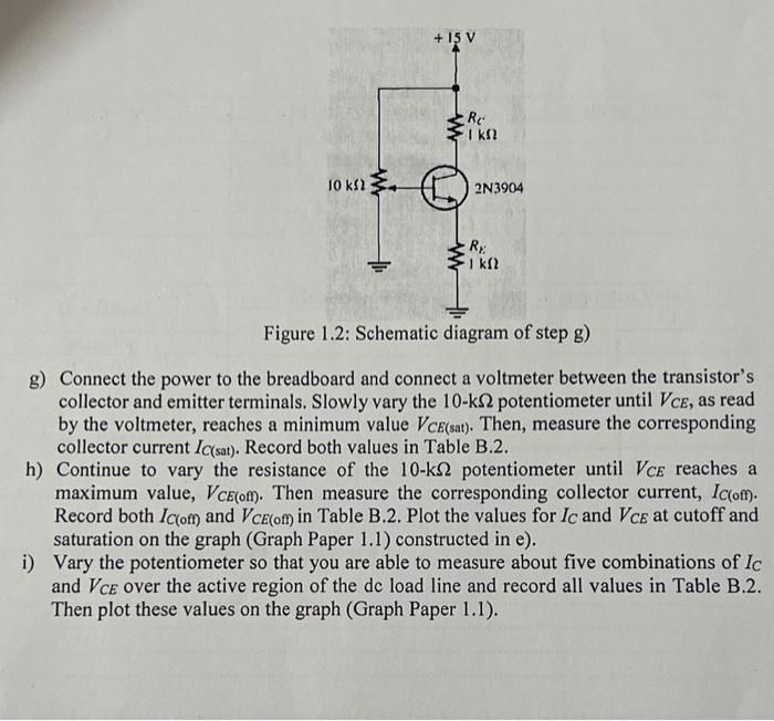 Electronic Circuits Lab : BJT Transistor Voltage | Chegg.com