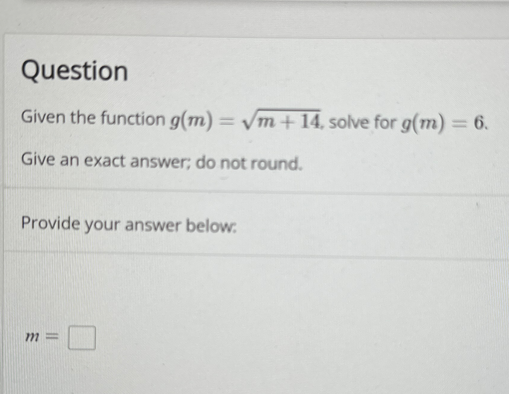 solved-questiongiven-the-function-g-m-m-142-solve-for-chegg