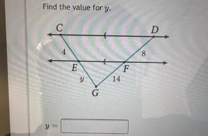 Find the value for \( y \).