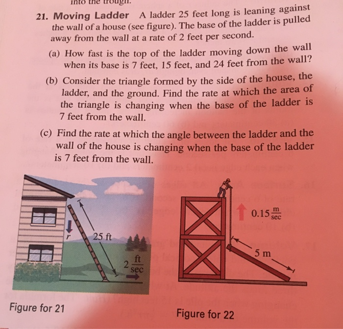 Solved A ladder 25 feet long is leaning against the wall of | Chegg.com
