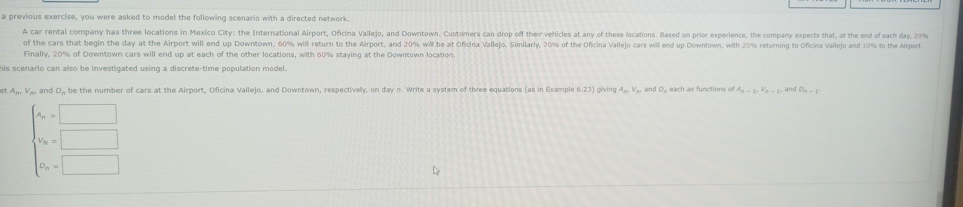Solved previous exercise, you were asked to model the | Chegg.com