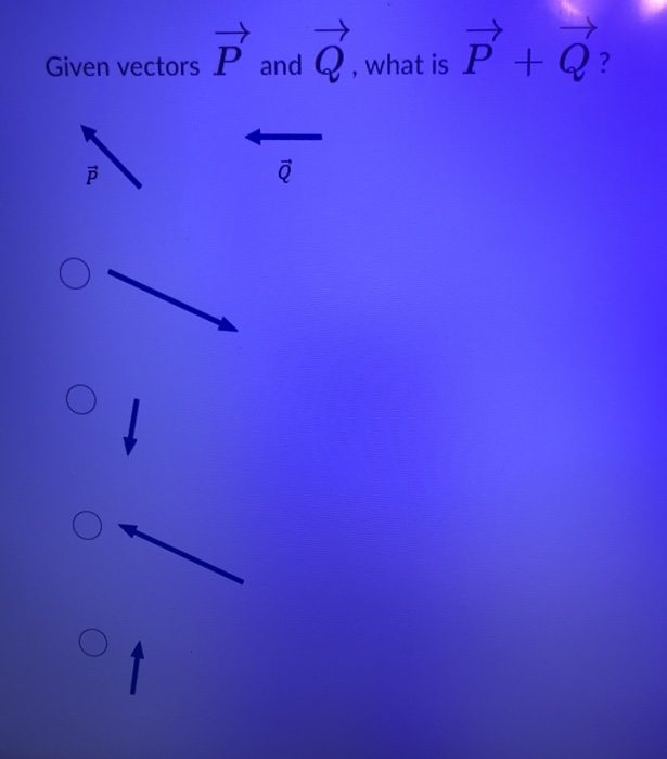 Solved Given Vectors P And Q What Is P Q E Q Ta To Chegg Com