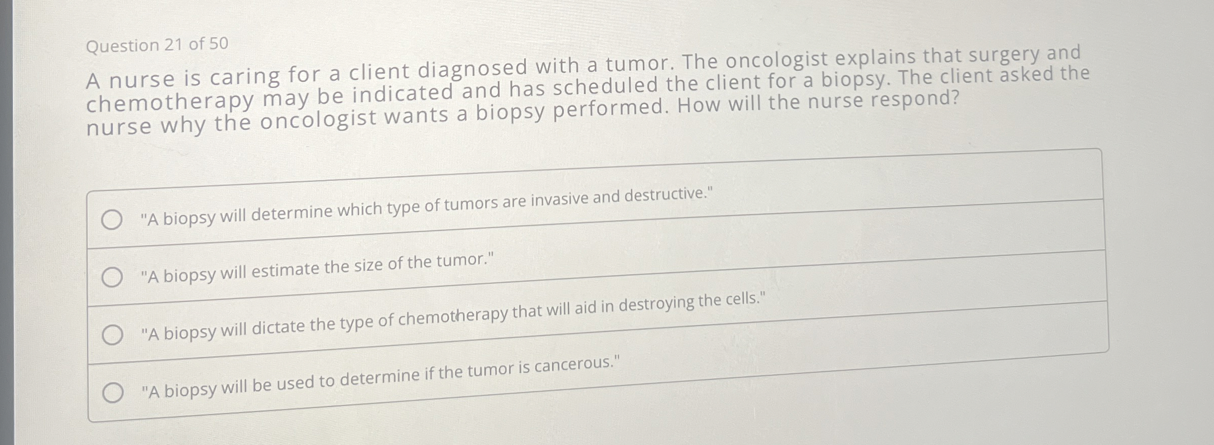 Solved Question 21 ﻿of 50A nurse is caring for a client | Chegg.com