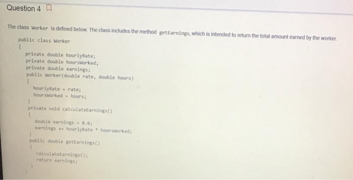 Solved Consider The Following Class Definition Public Class | Chegg.com