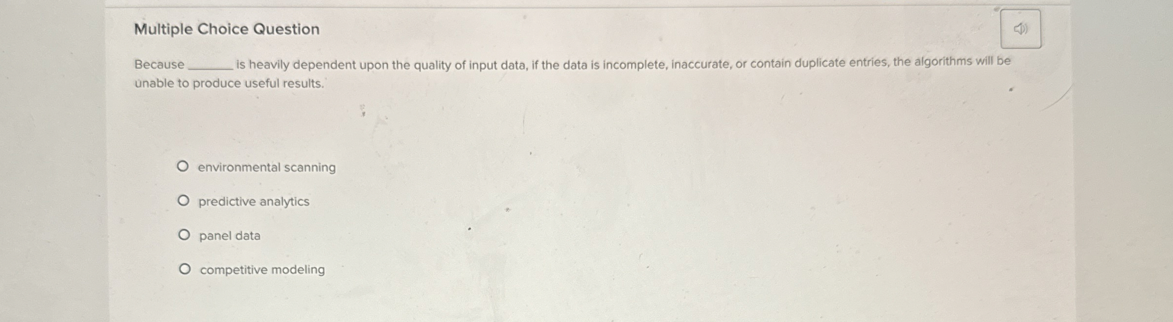 Solved Multiple Choice QuestionBecauseis heavily dependent | Chegg.com