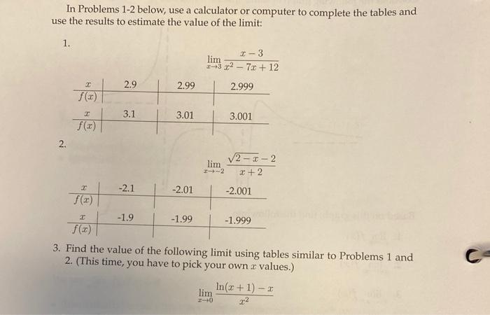 Solved In Problems 1-2 below, use a calculator or computer | Chegg.com