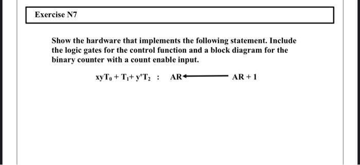 Solved Assignment NO 2 Exercise N1 Show The Block Diagram Of | Chegg.com