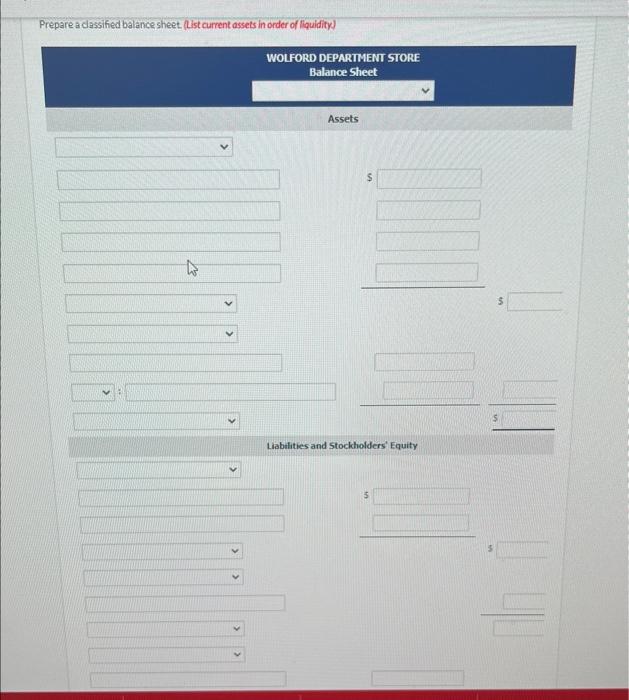 Solved Wolford Department Store is located in midtown