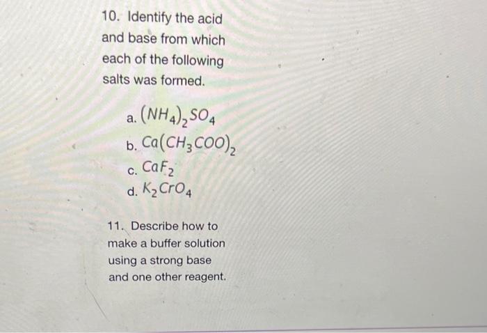 Solved 6. For Each Of The Following Reactions, Identify Each | Chegg.com