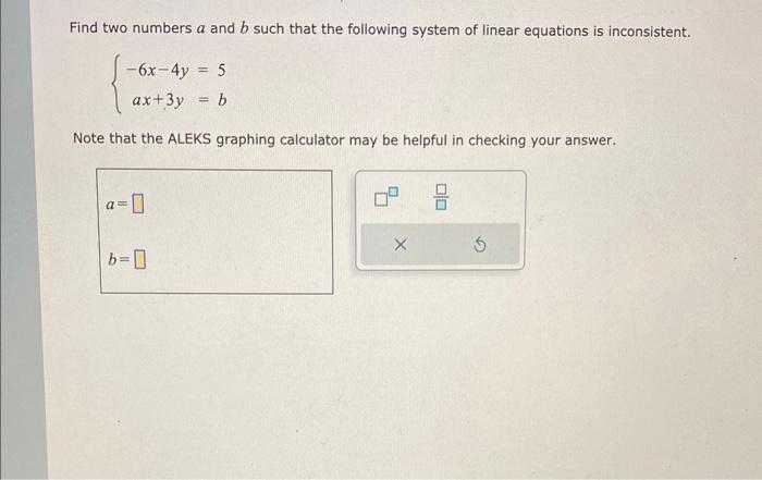 Solved Find Two Numbers A And B Such That The Following | Chegg.com