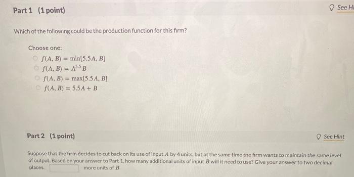 Solved 35 Question (2 points) See page 356 Consider a firm | Chegg.com