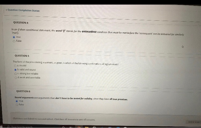 Solved Question Completion Status: QUESTION 4 In an if the | Chegg.com