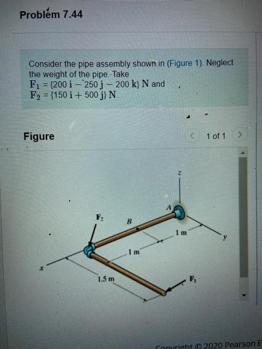 Solved Problem 7.44 Consider the pipe assembly shown in | Chegg.com