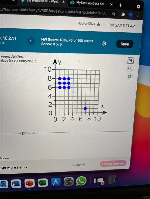 Solved A. Using The Pairs Of Values For All 10 Points, Find | Chegg.com