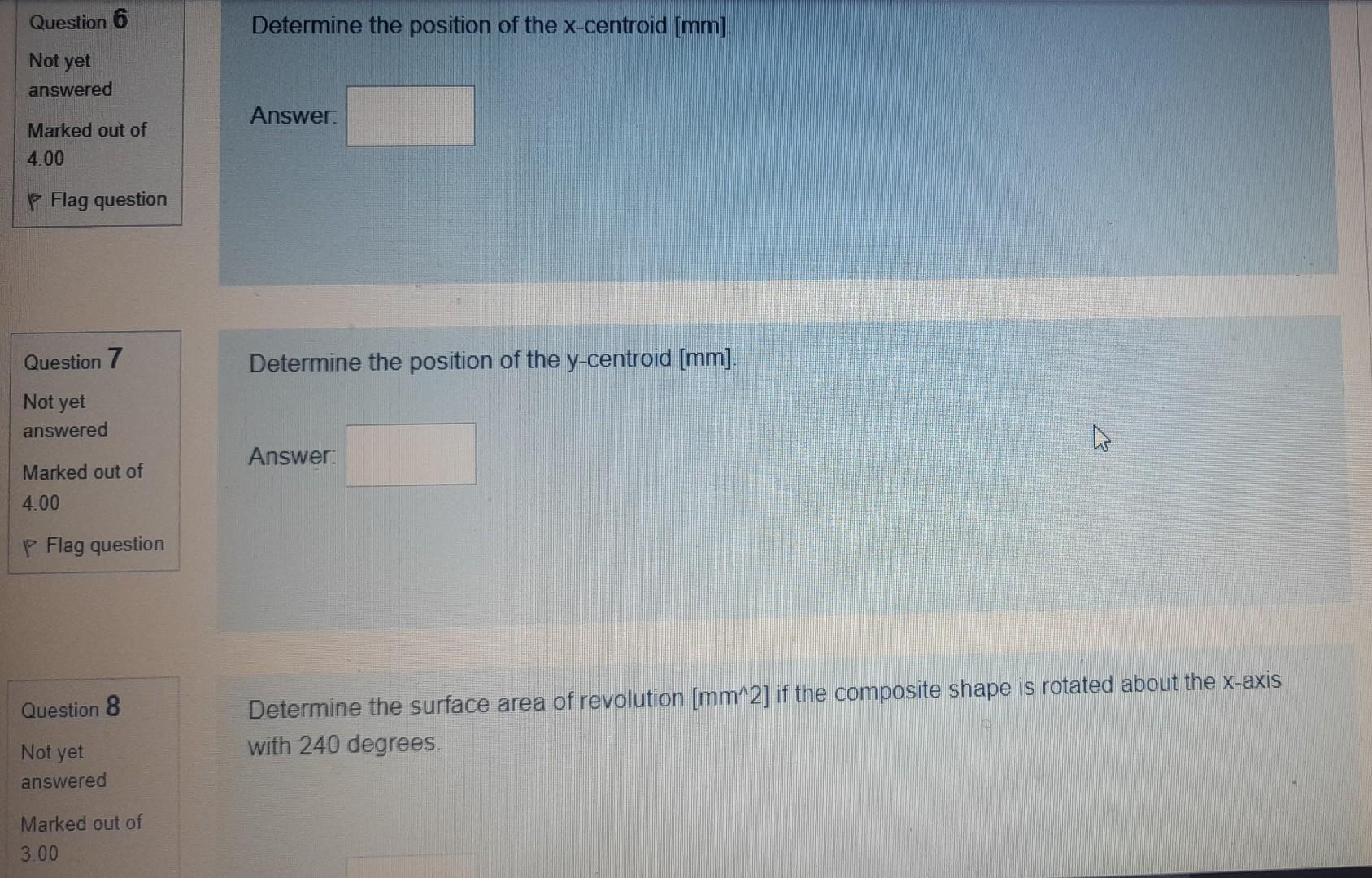 Solved For The Composite Area Shown Below, Determine The | Chegg.com