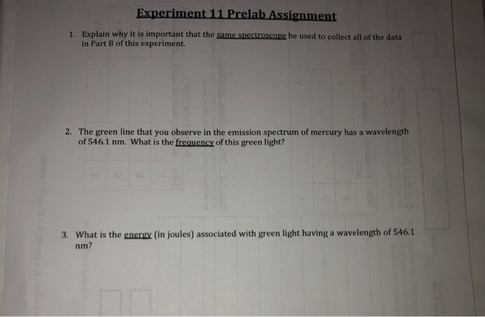 Solved Expt. 11 - Flame Tests and Atomic Emission Spectra | Chegg.com