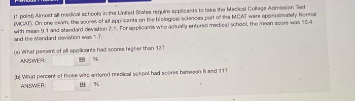 Solved (1 point) Find the percent of observations from a | Chegg.com