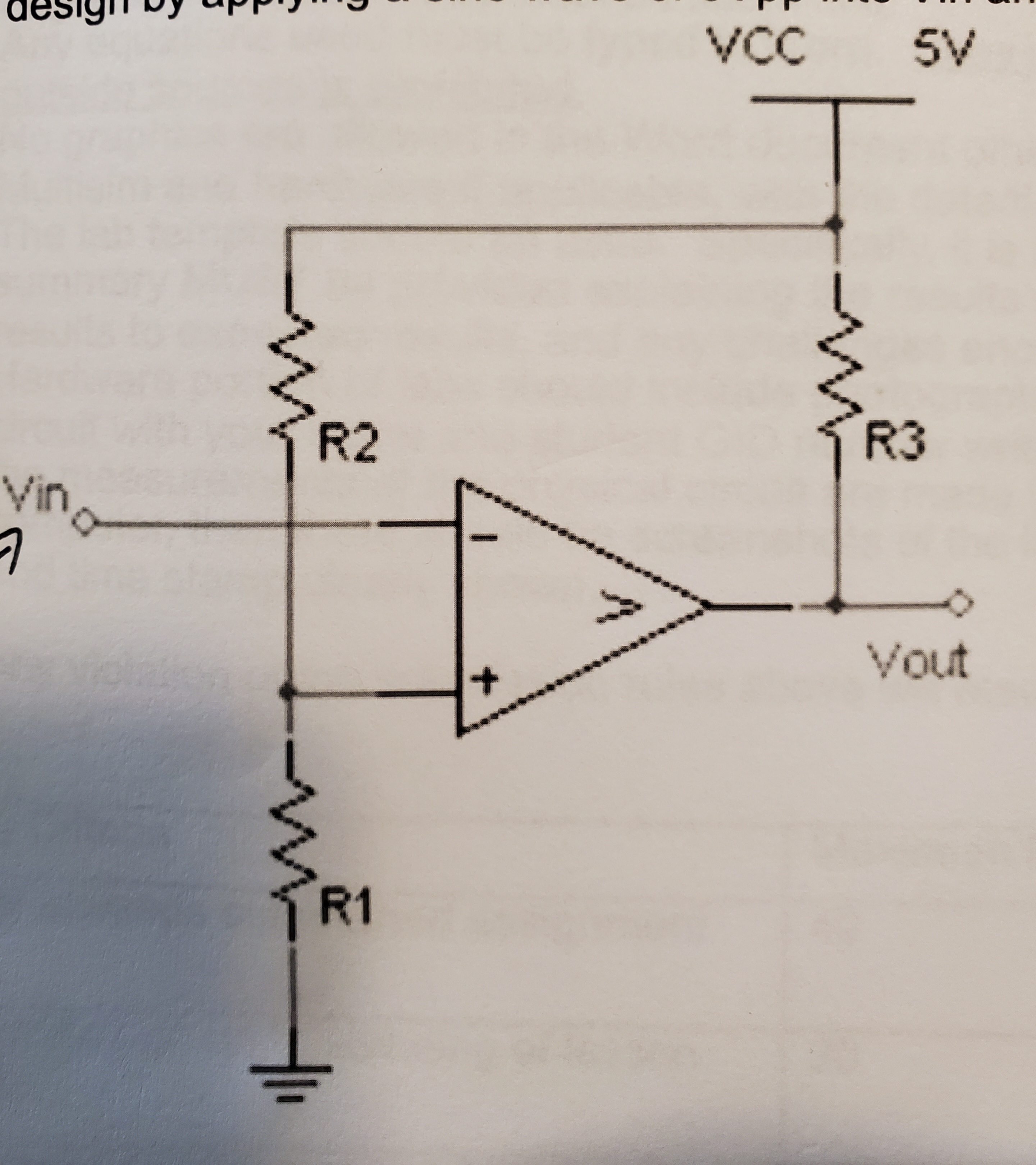 For the comparator below, complete the design by | Chegg.com