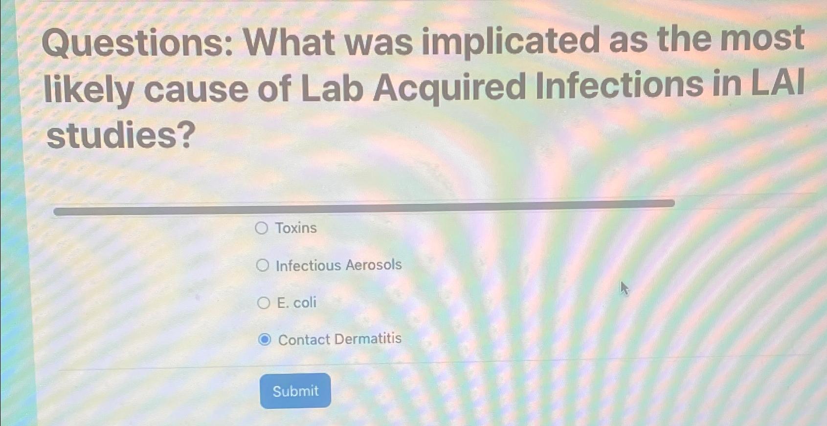 Solved Questions What was implicated as the most likely